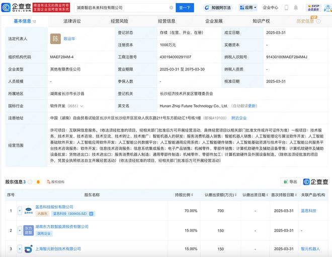 智元机器人携手蓝思科技，于湖南成立智启未来公司，聚焦人工智能理论与算法软件开发